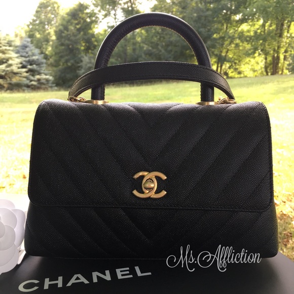 CHANEL Handbags - CHANEL Authentic CC Coco Handle Caviar Flap Bag